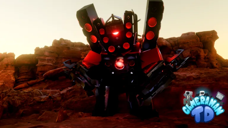 Titan Speakerman boss from Cameraman Tower Defense